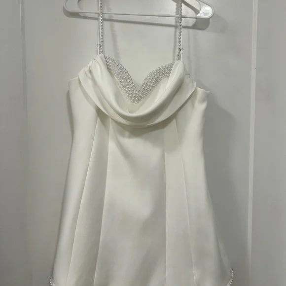 Meshki Liliane Suiting Mini Dress - Ivory (Preferred Fibres) - Picture 5 of 11